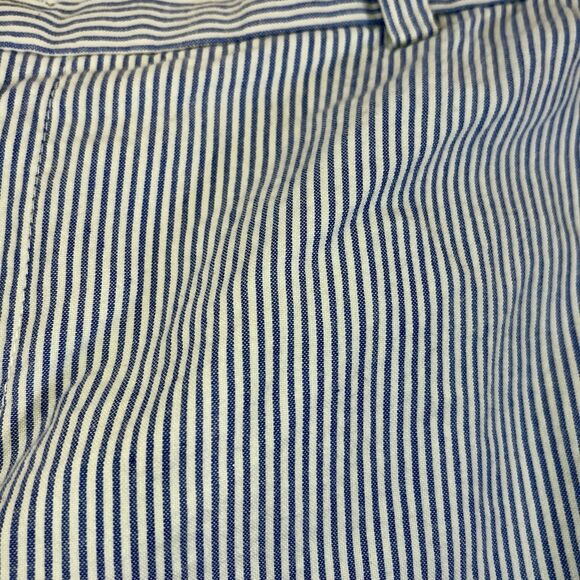 Ralph Lauren Green Label EDITA Lined Pant Slim Blue/White Pinstripe Sz 12 Petite - Picture 5 of 13